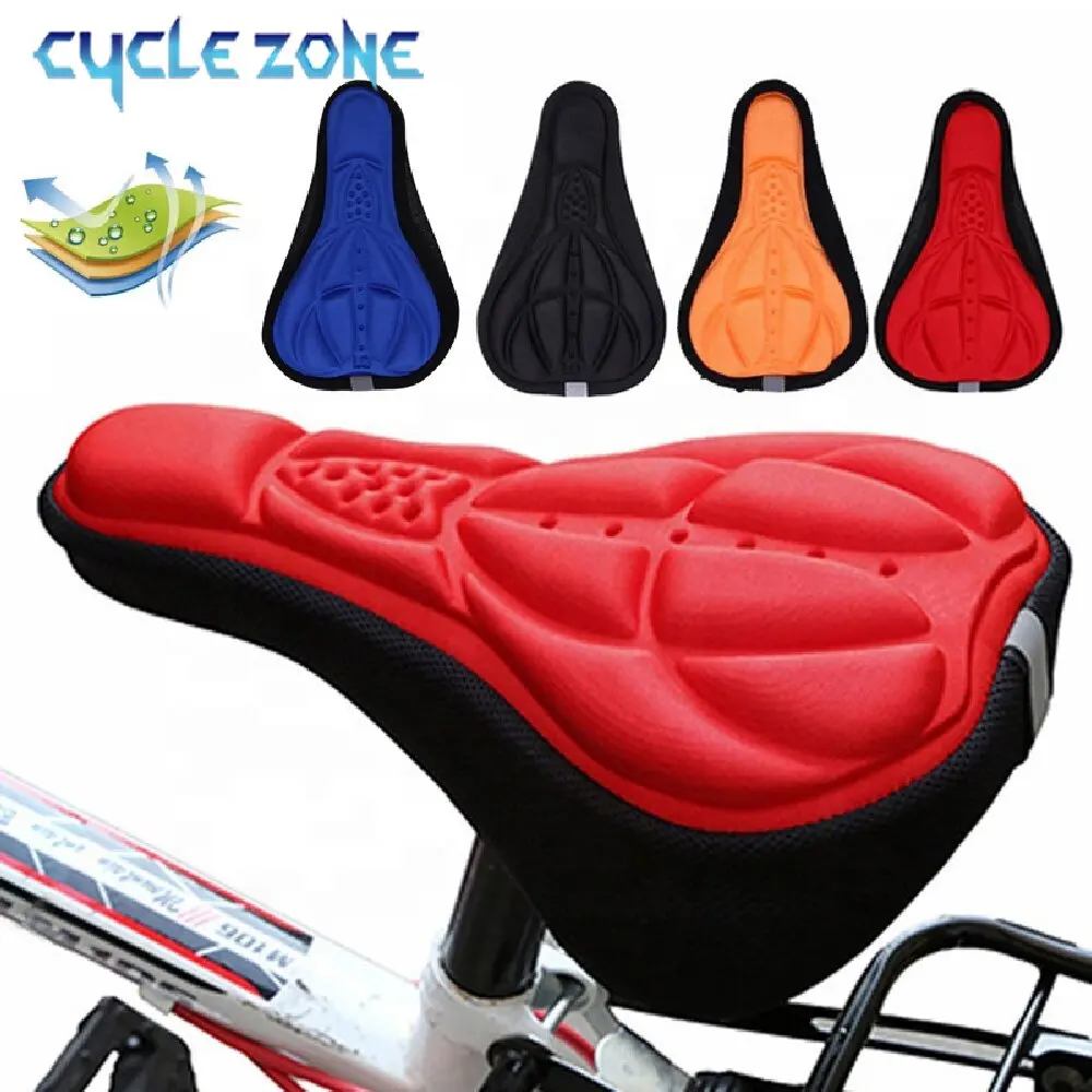 Soft 3D Bicycle Cushion Cover MTB Bike Padded Thickened Sponge Foam Comfortable Saddles Mat Bike Saddle Seat Cycling Accessories