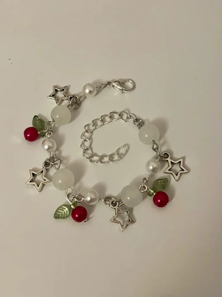 Very Berry Charm Bracelet | Handmade Dainty Jewellery | Unique，pure handmade，fashion exquisite，easy to wear, with any clothing，