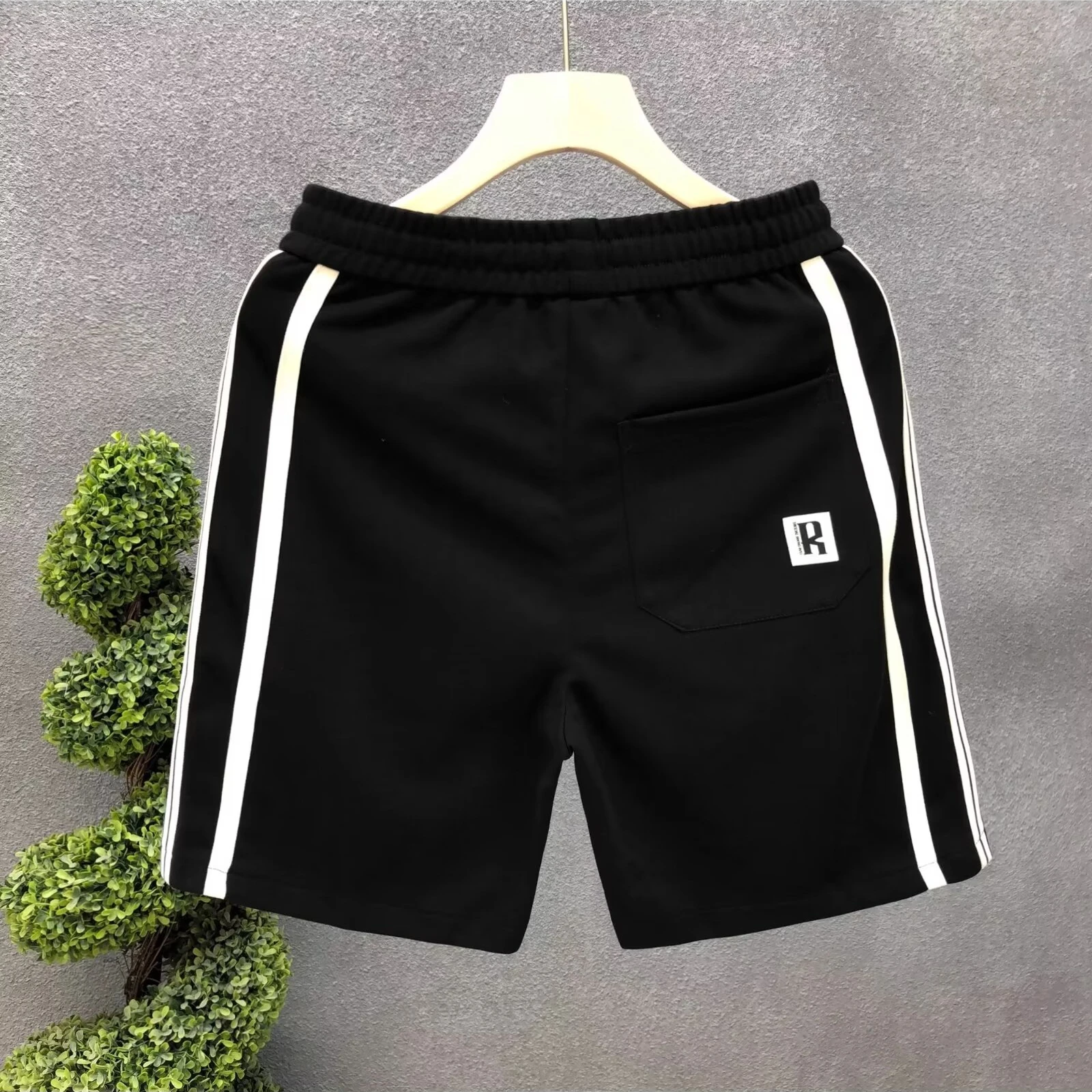 High Quality Men\'s Shorts Summer American Gym Shorts Fashion Black Sports Short Pants High Street Men\'s Clothing Streetwear 2024