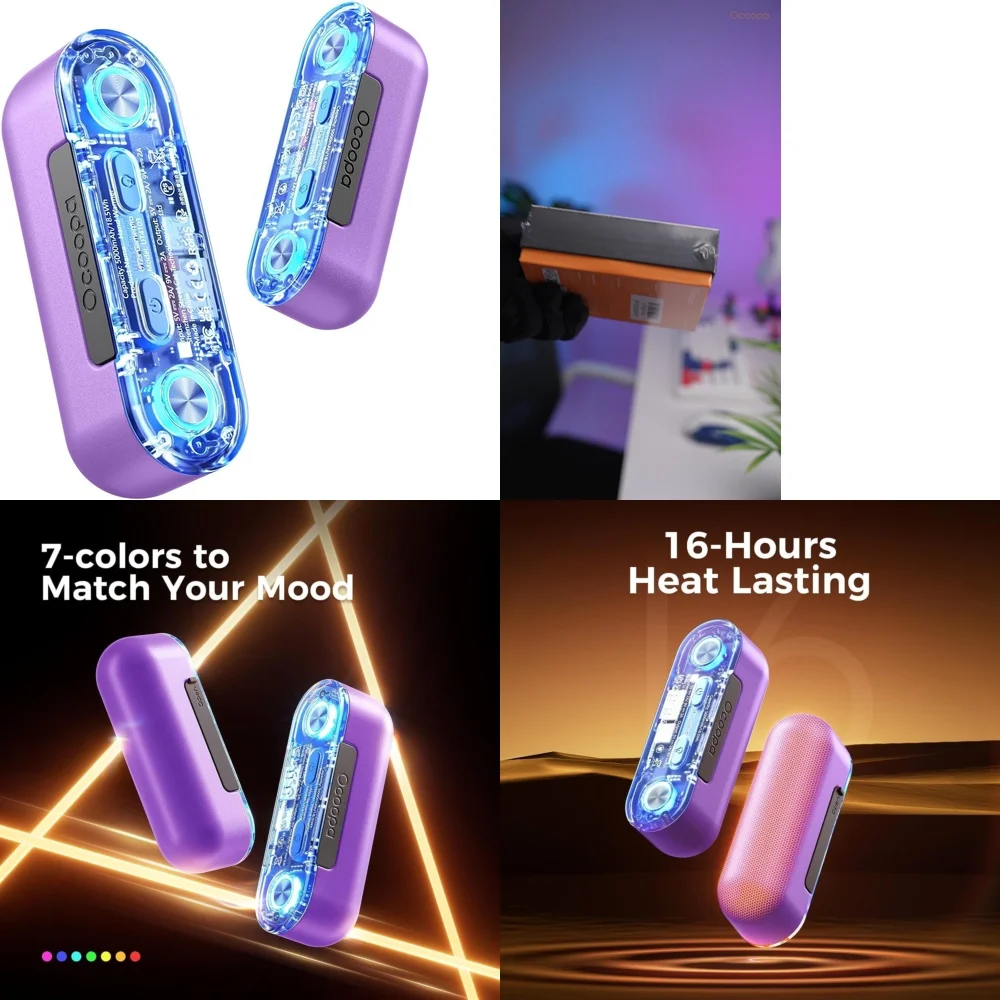 

2 in 1 Magnetic Rechargeable Hand Warmer 10000mAh Portable Electric Heater Fast Charging Warm Keep for Outdoor Winter Travel