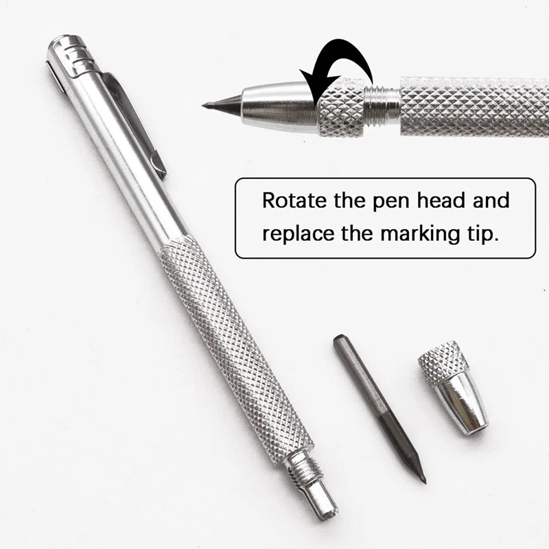5 Pack Ceramic Glass Marking Pen With Magnet,Universal Aluminum Etching Engraving Pen For Glass/Ceramics/Metal Sheet