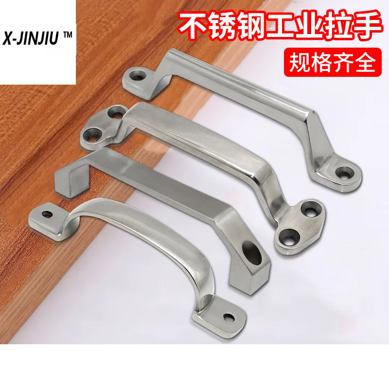 X-JINJIU Thickened Solid 304 Stainless Steel Heavy Handle Plus Heavy Door Bow Knobs Industrial Load-Bearing Pull Handle