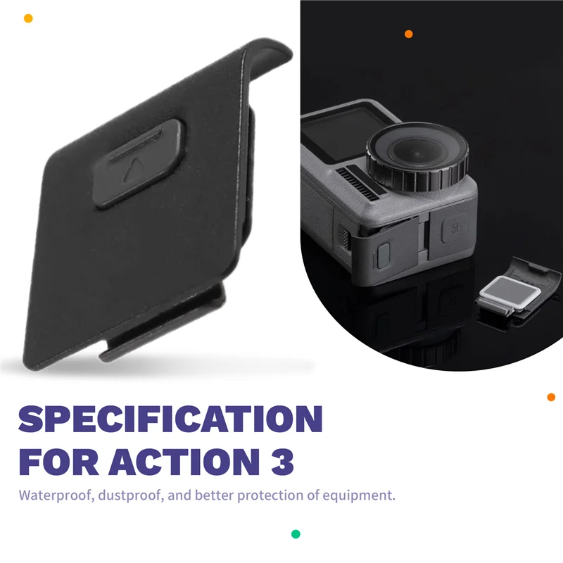 ABSQ-For DJI Osmo Action For USB-C And Microsd Port Cover Waterproof Dustproof Cap For ACTION 3 - Image 4