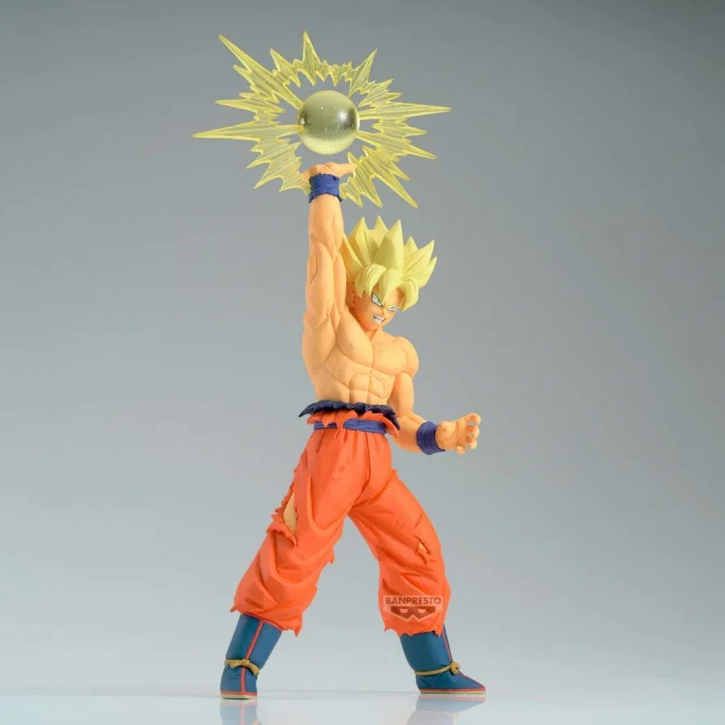 

В наличии оригинальный Dragon Ball 17 см Gxmateri Son Goku Super Saiyan ПВХ модель подставка статуя комнаты декор для ребенка подарок на день рождения игрушка