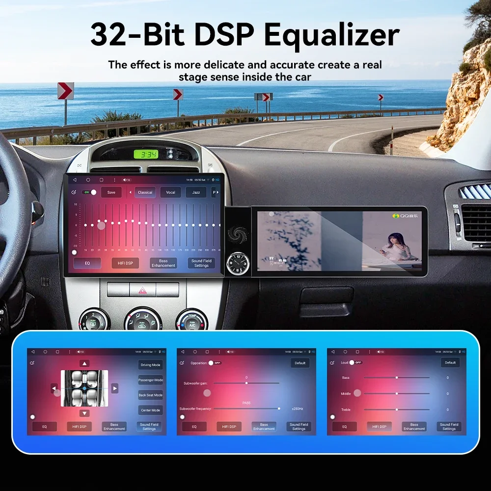 13.1+12.3 Inch Dual Screen Android 15 Car Radio for Kia Cerato 2006-2012 8-Core Wireless CarPlay Android Auto GPS Navigation