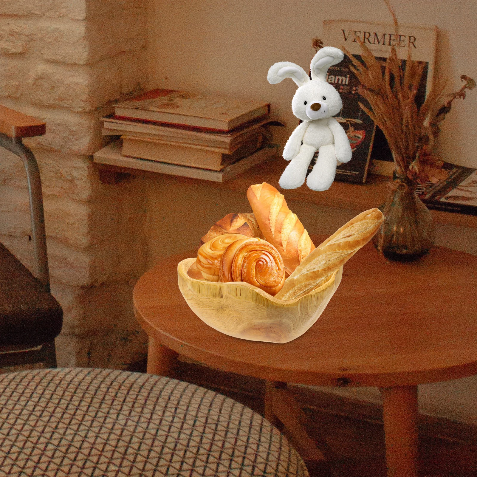 

Bread Fruit Plate Wood Carving Storage Tray Decorative Serving Bowl For Kitchen Party Wedding Gift Fruit Snack Dessert