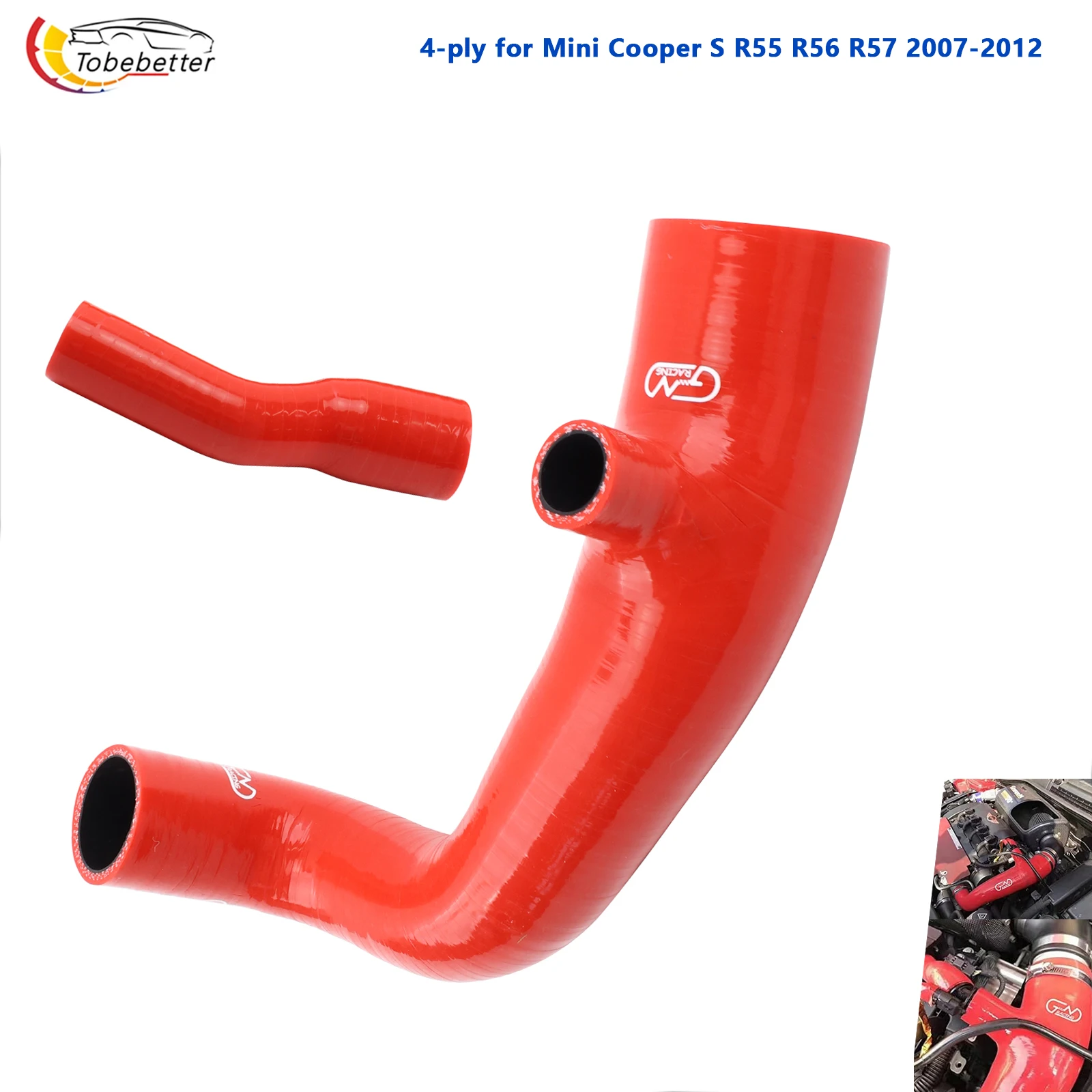 

Silicone Air Intake Boost Inlet Hose Turbine Fit For Mini Cooper S R55 R56 R57 2007-2012 N14 1.6L TUBEO