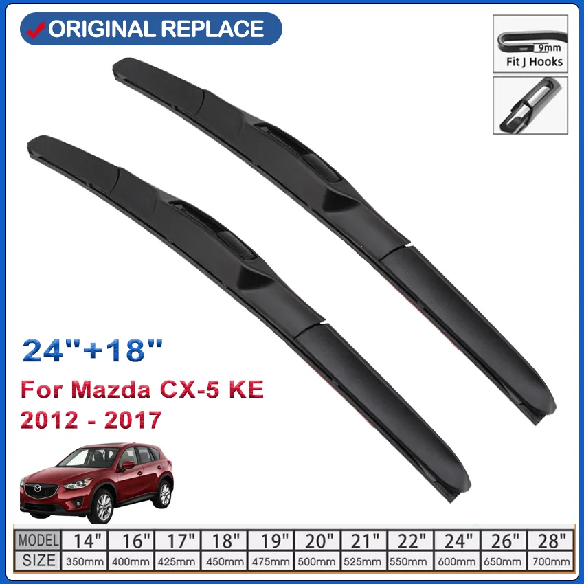 

Car Wiper Front Wiper Blades Set For Mazda CX-5 CX5 KE 2012 - 2017 Windshield Windscreen Window Brushes 24"+18"+14"