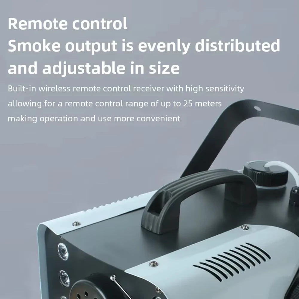 1200W Fog Machine 6LEDs Remote Fogger Ejector Disco Colorful Smoke Machine DJ Christmas Party Effects Stage Light