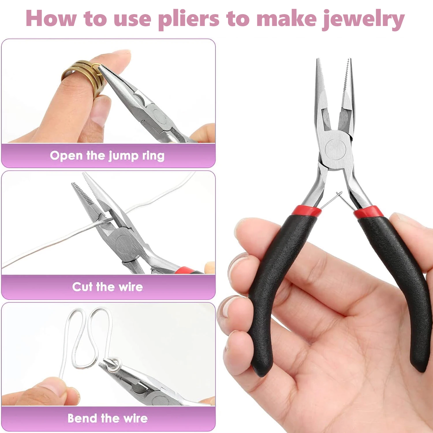 Jewelry Pliers Tools & Equipment Kit Long Needle Round Nose Cutting Wire Pliers For Jewelry Making Handmade Accessories