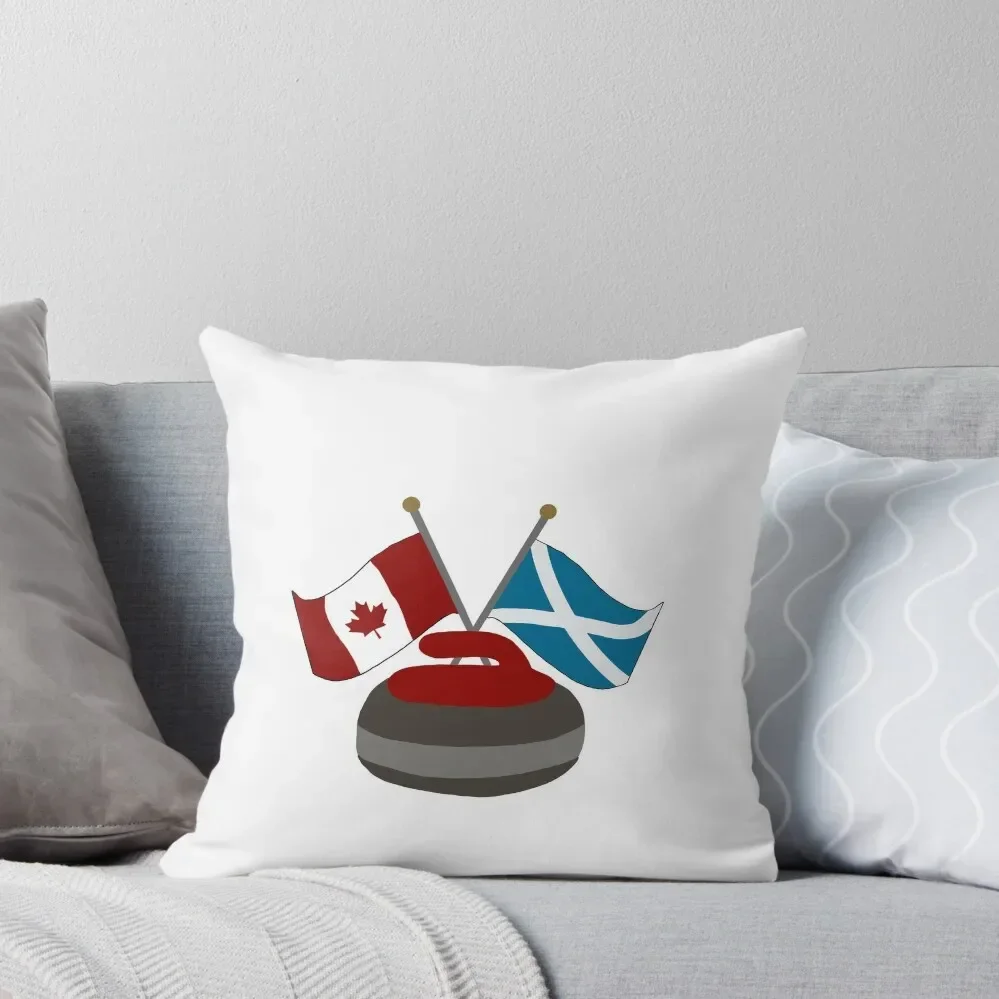 Canada Scotland curling rock symbol Throw Pillow Pillowcase Cushion Cushions For Decorative Sofa anime girl pillow