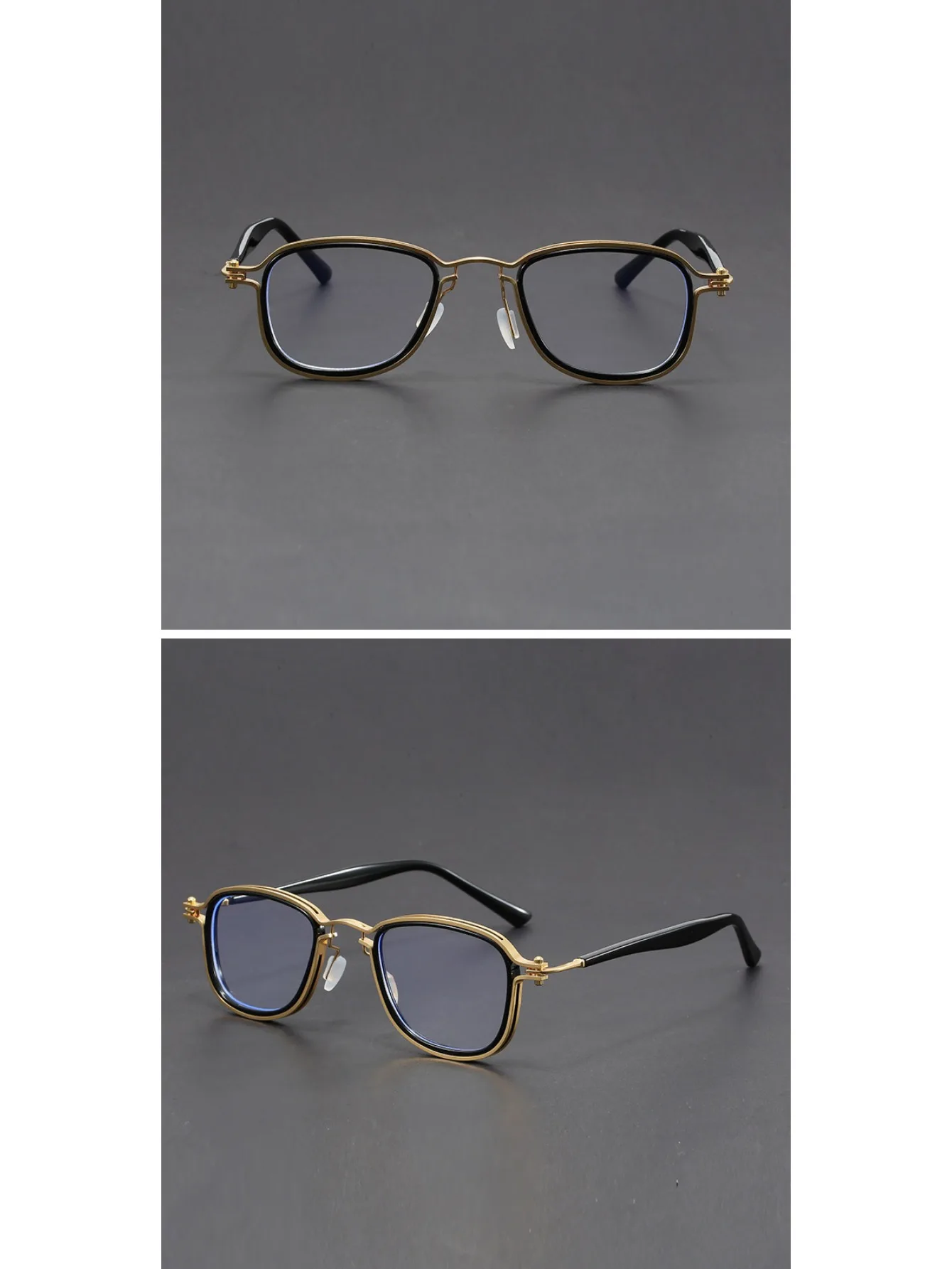 Retro-Kontrast-Modebrille für Damen und Herren, klassische Lesebrille mit optischem Metallrahmen – Detail 5