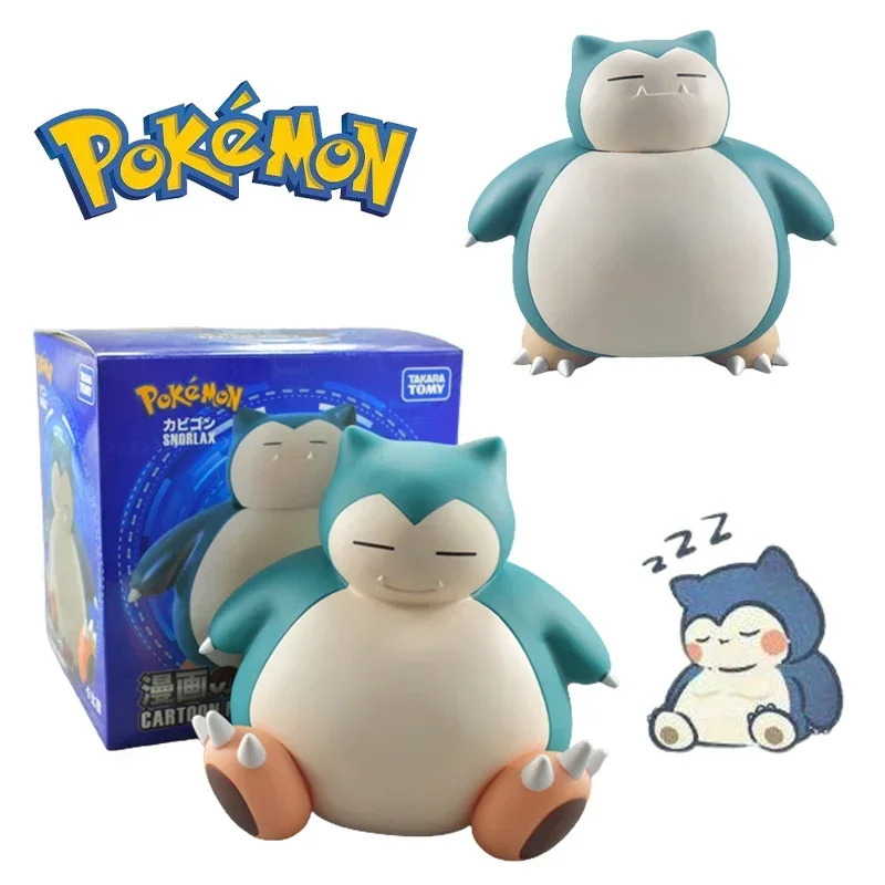 Pokemon Snorlax Glue Doll Cartoon Anime Piggy Bank Coin Piggy Bank Ornaments Children's Toys Money Saving Box Home Decoration