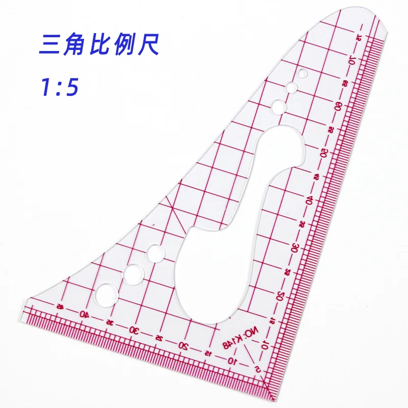 K148 plate-making, fine arts, multi-functional scale triangular printing ruler sizing ruler learning clothing scale