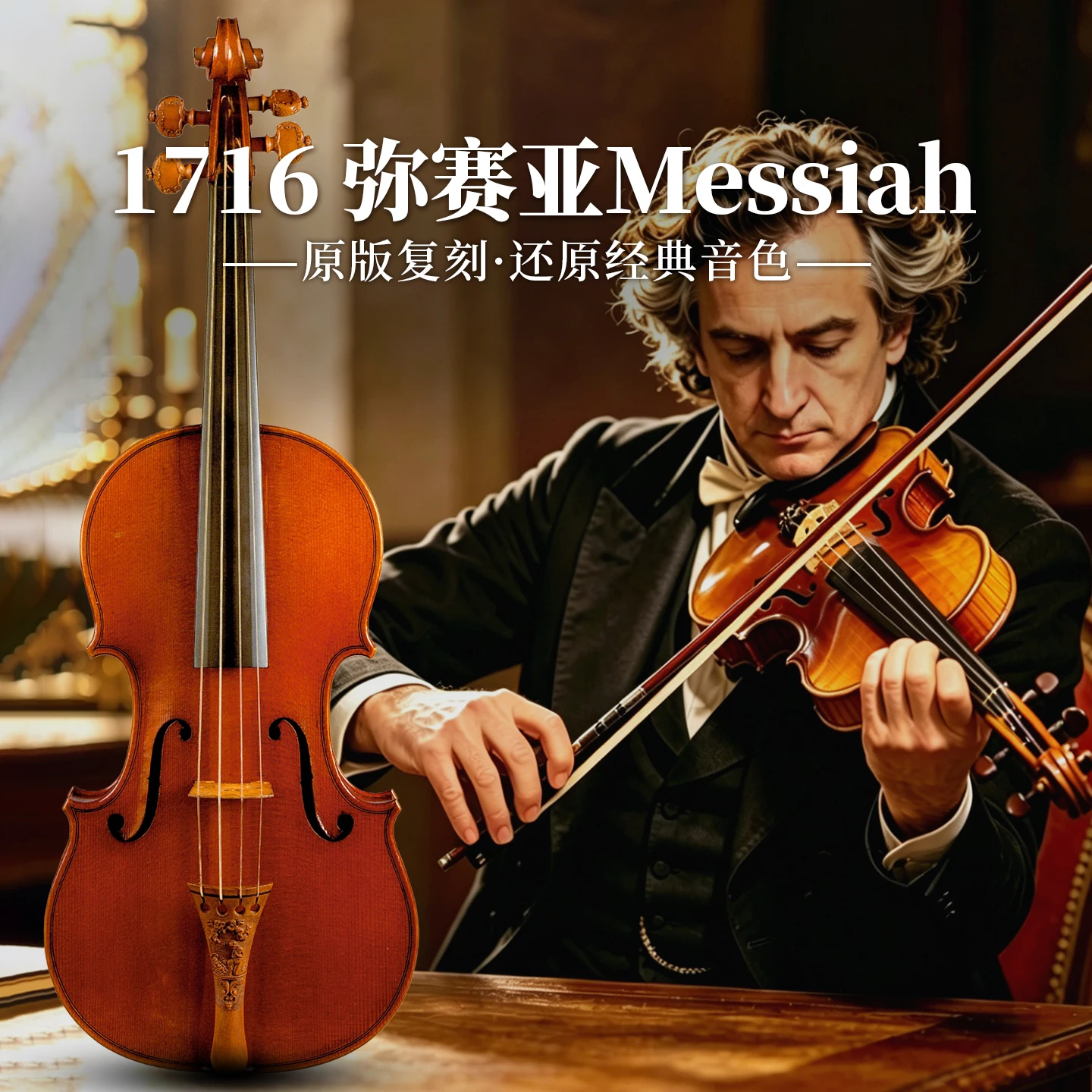 CHRISTINA Bench Copy Series - 1716 Messiah 1:1 Exact Replica Performance-Grade Handcrafted High-Quality Violin 4/4 Size