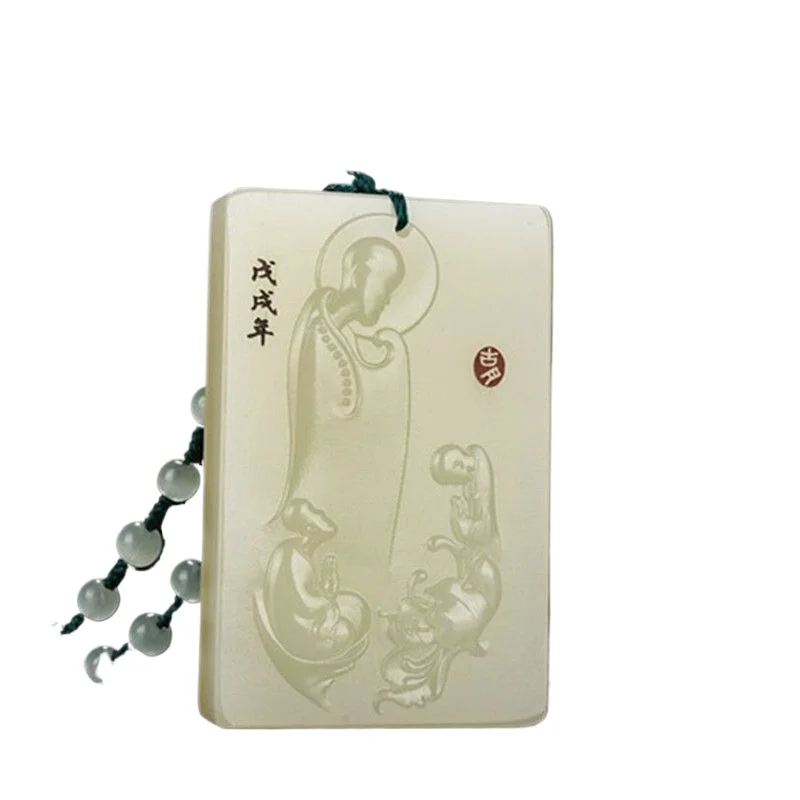 

Афганистанский кальцит Baiyu, просвещение, Гуаньинь, лицо цветка лотоса, и искренне придерживается Будды