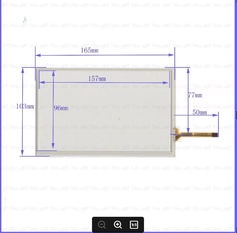 

ZhiYuSun 7inch Touch Screen 165mm*103mm 4 wire resistive FOR TABLE for laptop 165*103the touchglass compatible