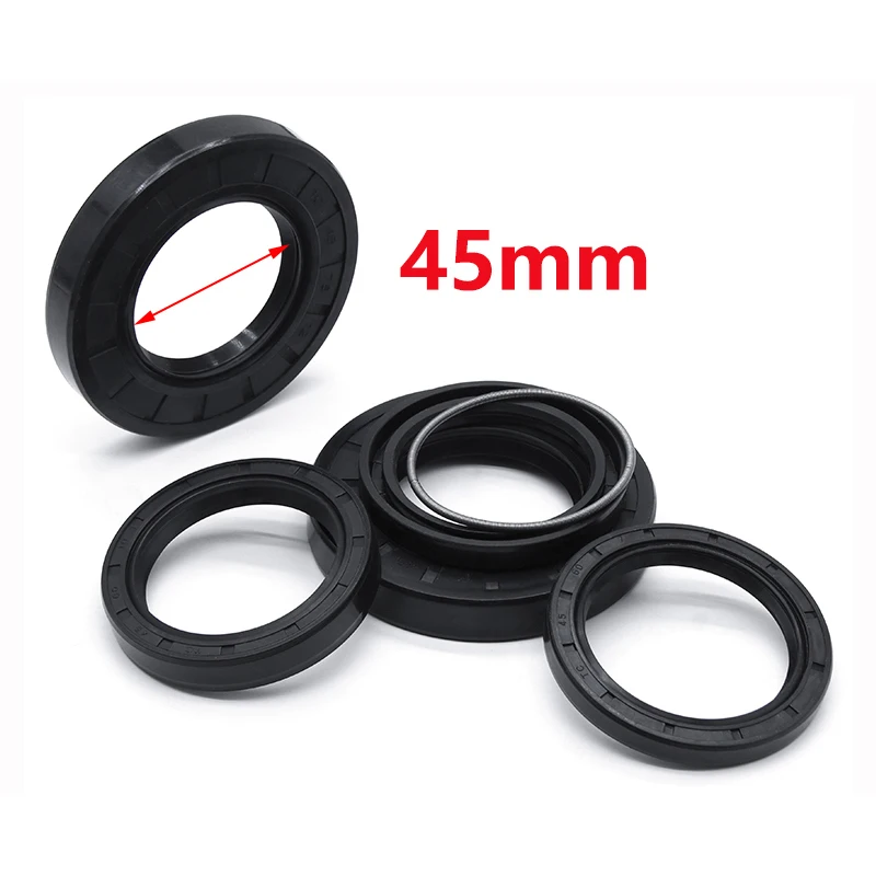ID 45mm NBR Oil Seal TC-45-55/56/58/60/65/68/70/72/75/78/80/82/85/90/100 * 5/7/8/10/12 Nitrile Rubber Shaft Double Lip Oil Seal 6