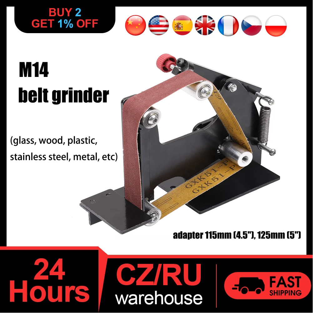 Electric Angle Grinder with Belt Adapter