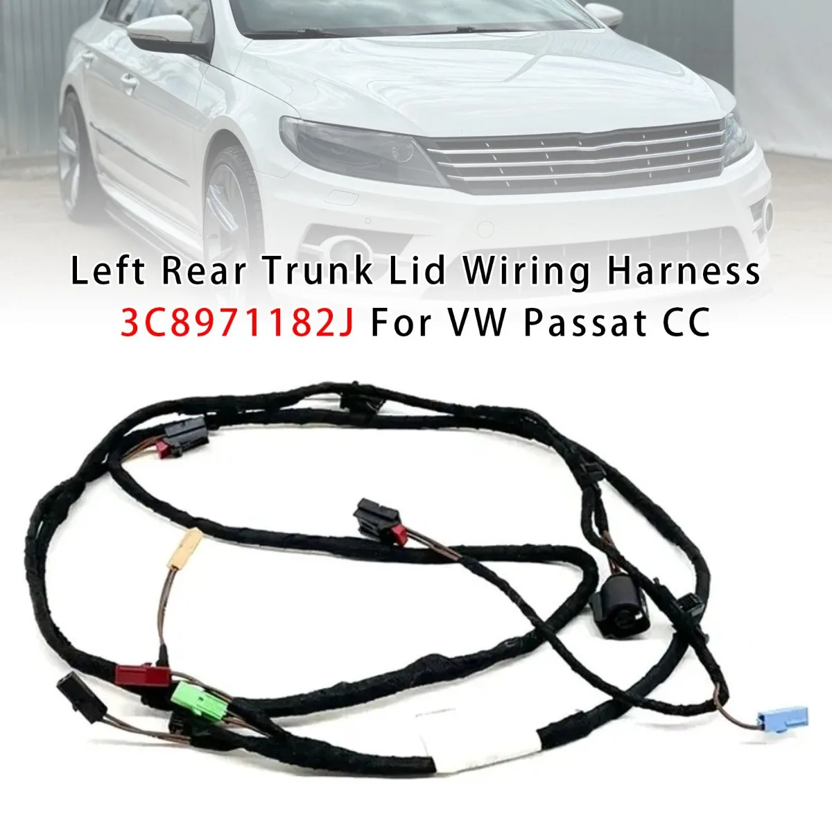

Left Side Car Rear Trunk Lid Wiring Harness 3C8971182J Replacement Accessories For VW Passat CC 2010-2017