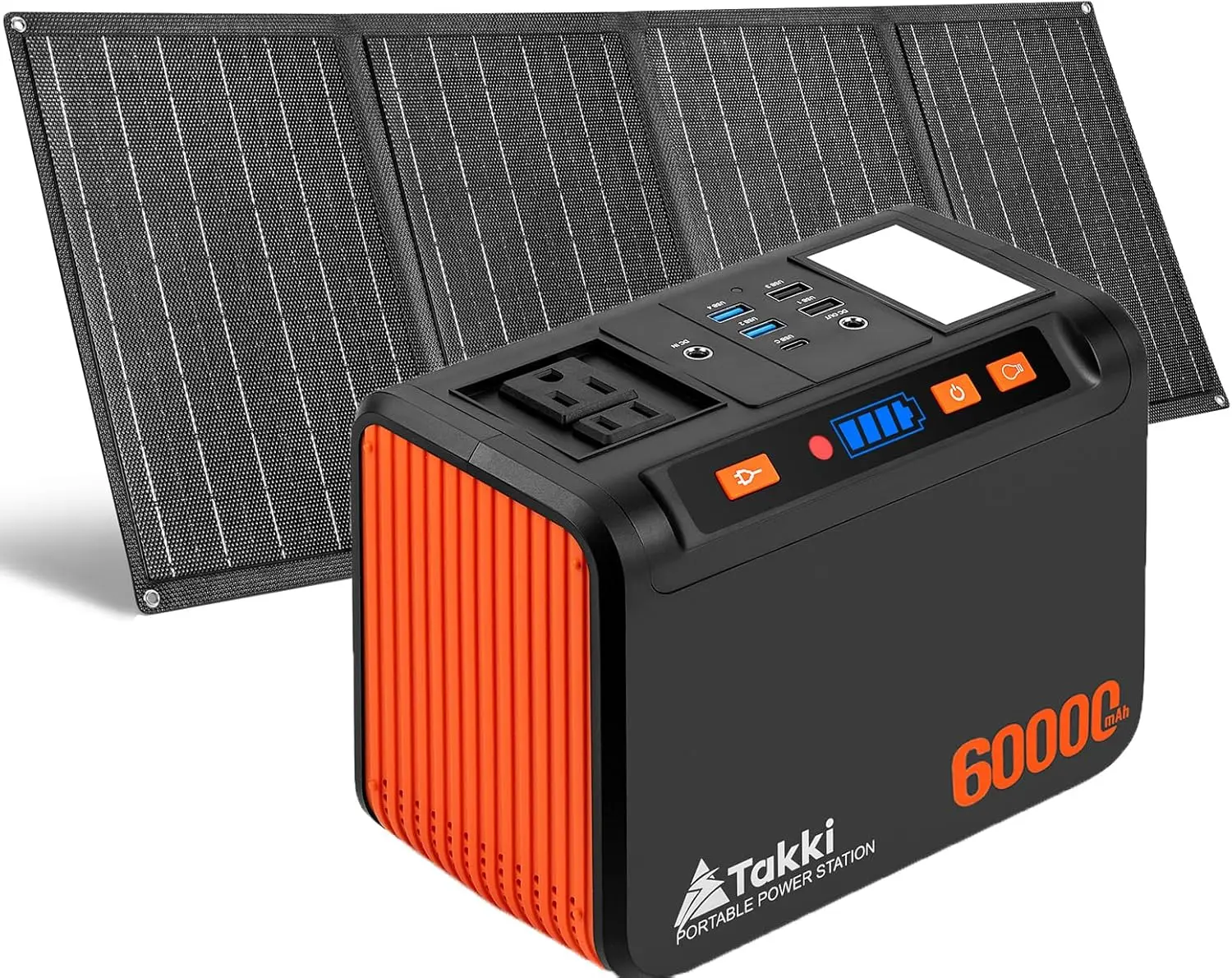 

Solar Generator 250W Portable Power Station with 40W Solar Panels 222Wh Pure Sine Wave Camping Lithium Battery Power Pack