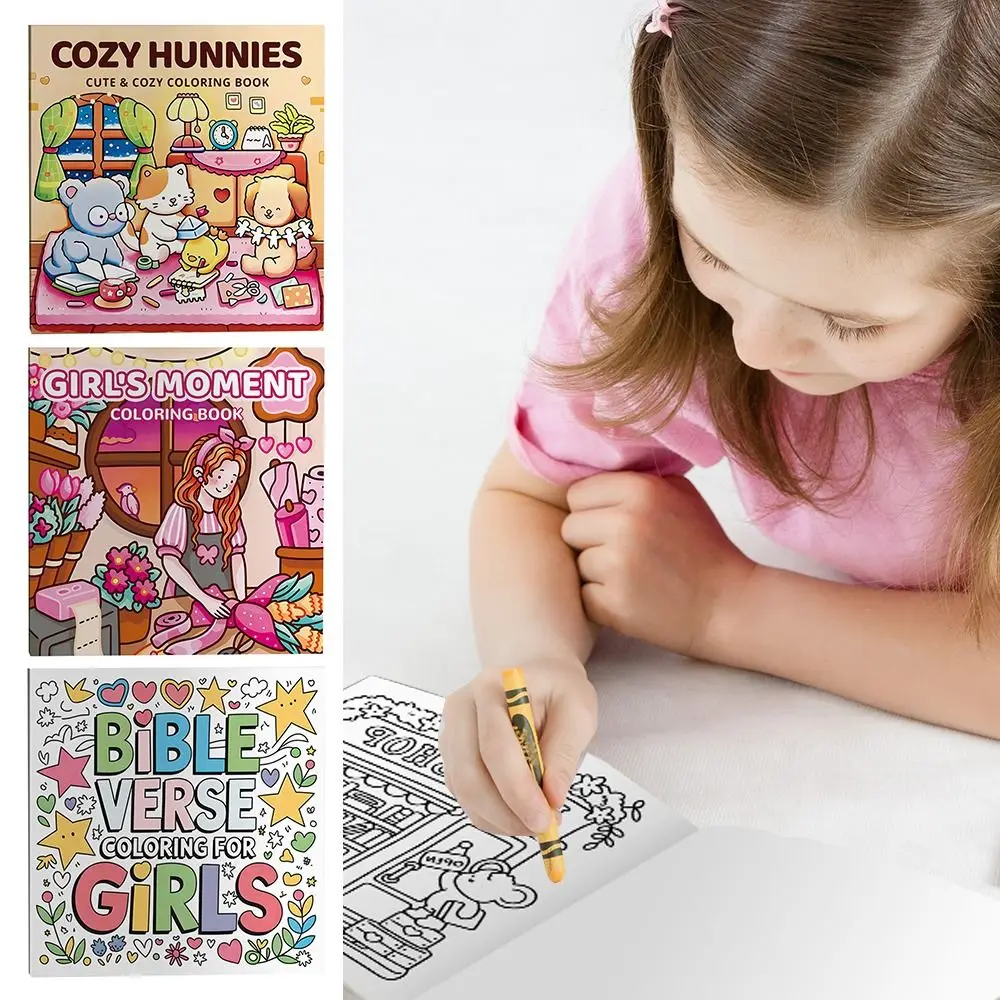 Libro da colorare per cartoni animati Regalo di pittura educativa Libro di pittura per graffiti Giocattolo da disegno Montessori antistress per adulti e adolescenti