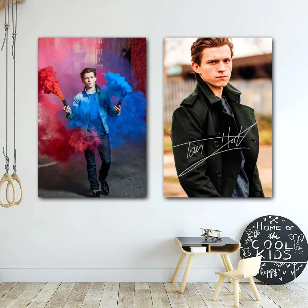 1PC Tom Holland Retro Print Poster Paper Waterproof HD Sticker Bedroom Entrance Home Living Room Bar Wall Decoration