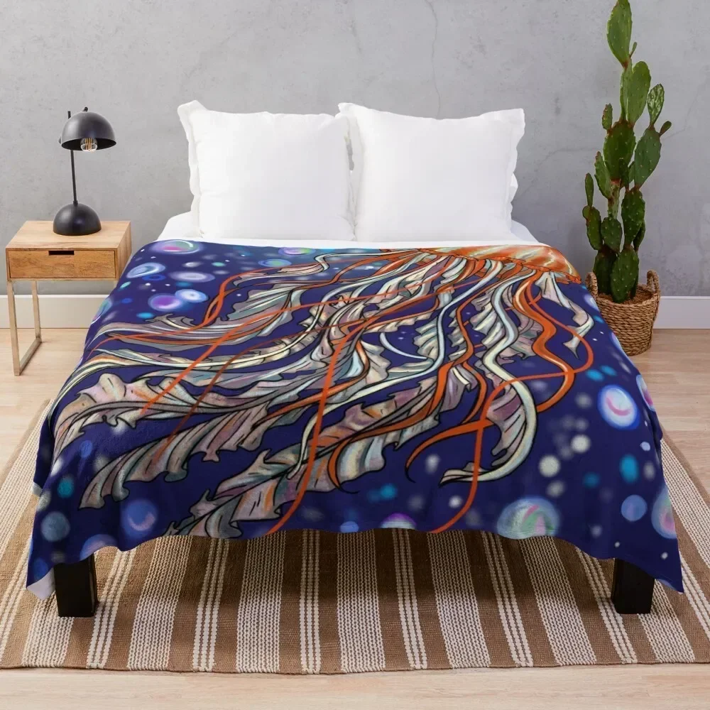 

Jellyfish Throw Blanket Thermals For Travel Plaid on the sofa Bed Fashionable Sofa Throw Blankets