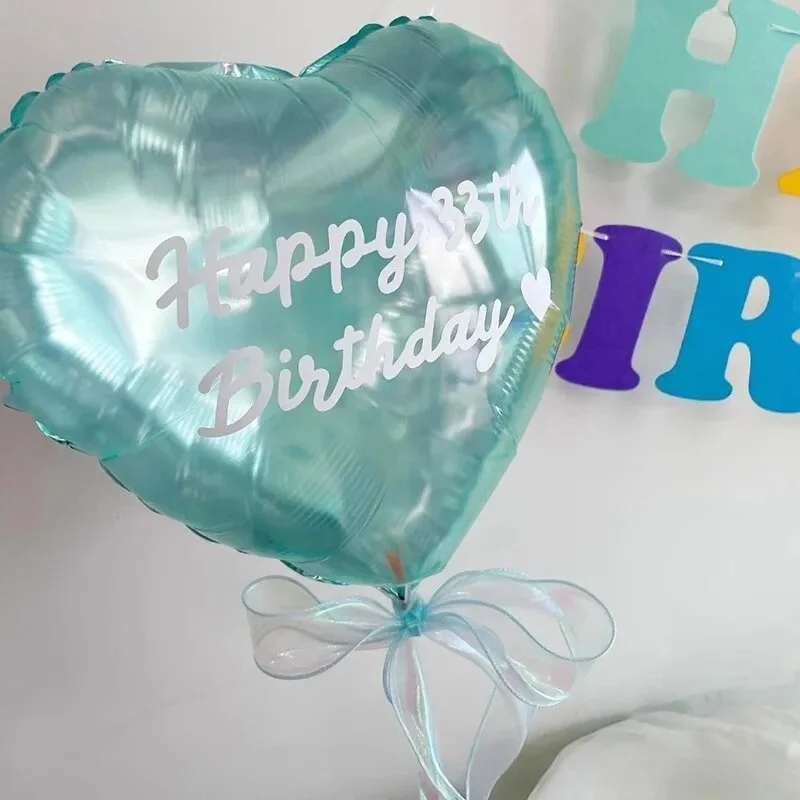

18inch Jelly Color Crystal Love Aluminum Balloons Valentine's Day Decoration, Scene Decoration, Heart-shaped Holiday Birthdays