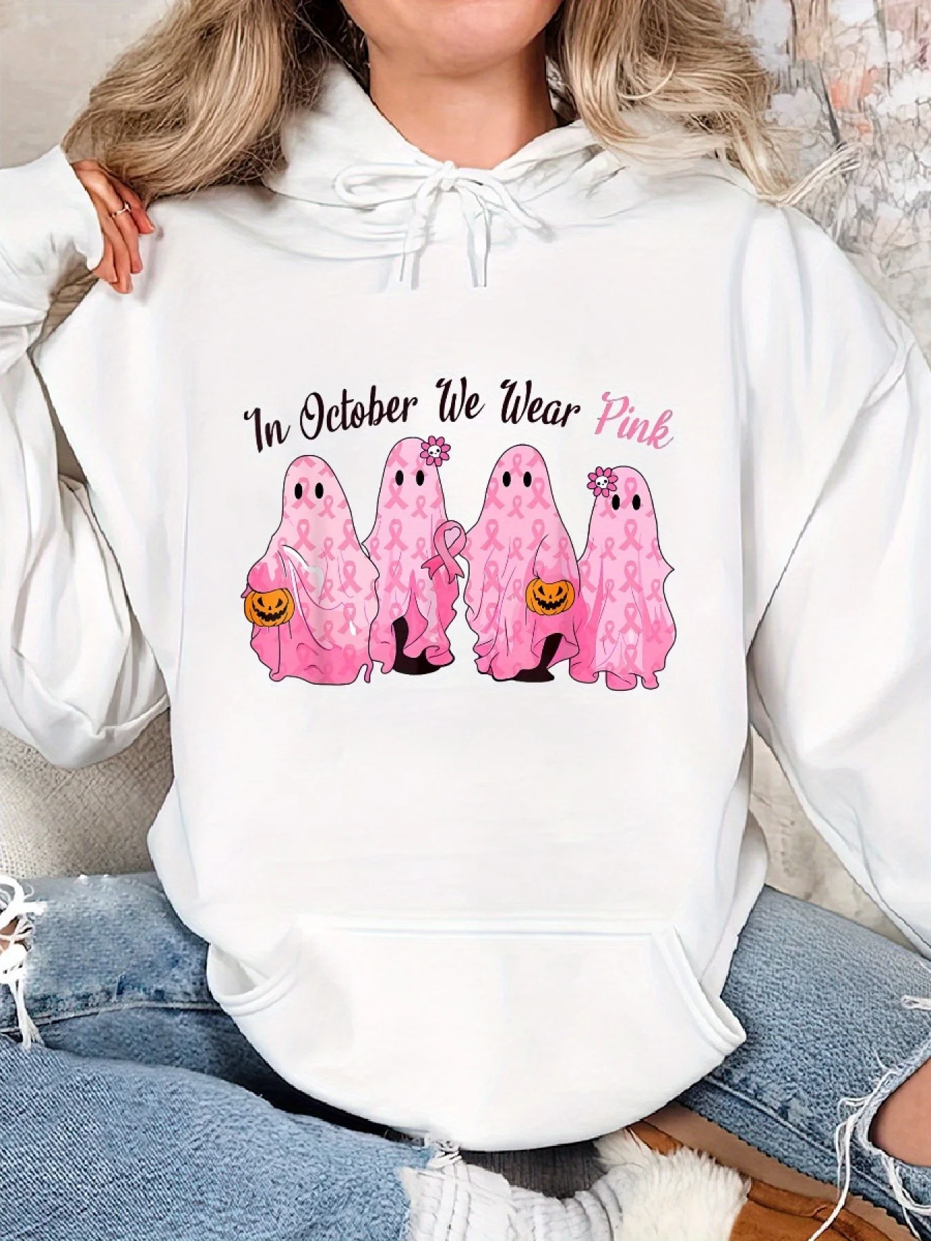 

Halloween Graphic Printing Autumn and Winter Pure Cotton Men's and Women's Hoodies Outdoor Street Sports Training Brand Trend