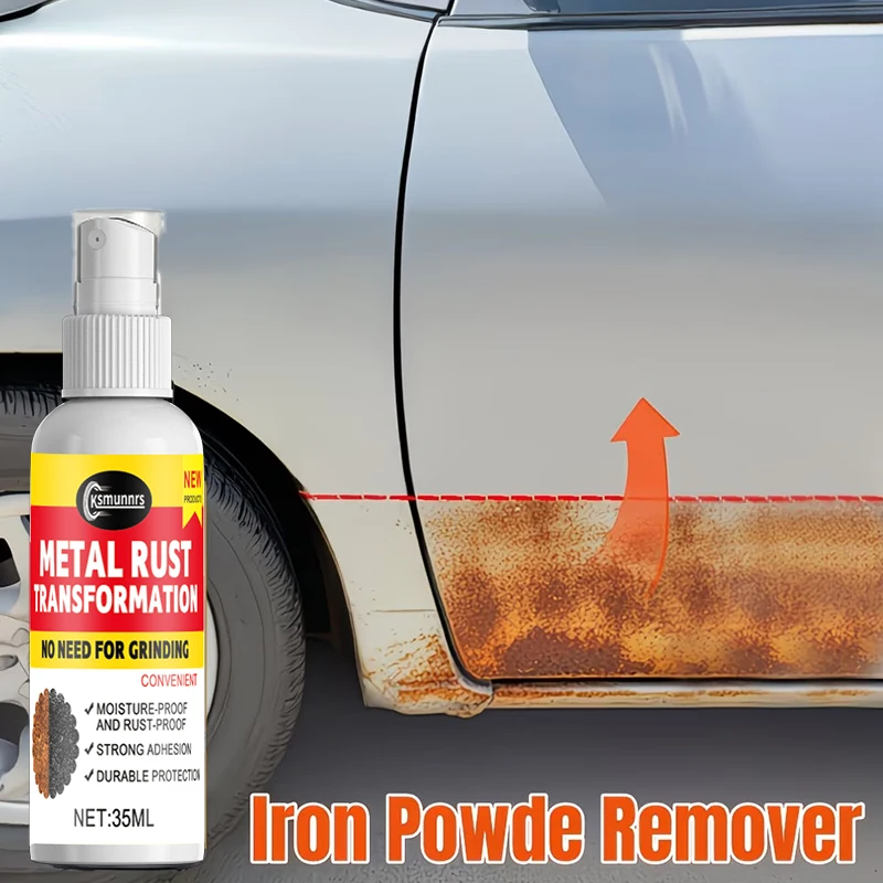 Car Rust Remover Spray, Anti-Rust Cleaner for Metal Surfaces, Auto Parts, Iron Powder Rust Stains and Car Maintenance