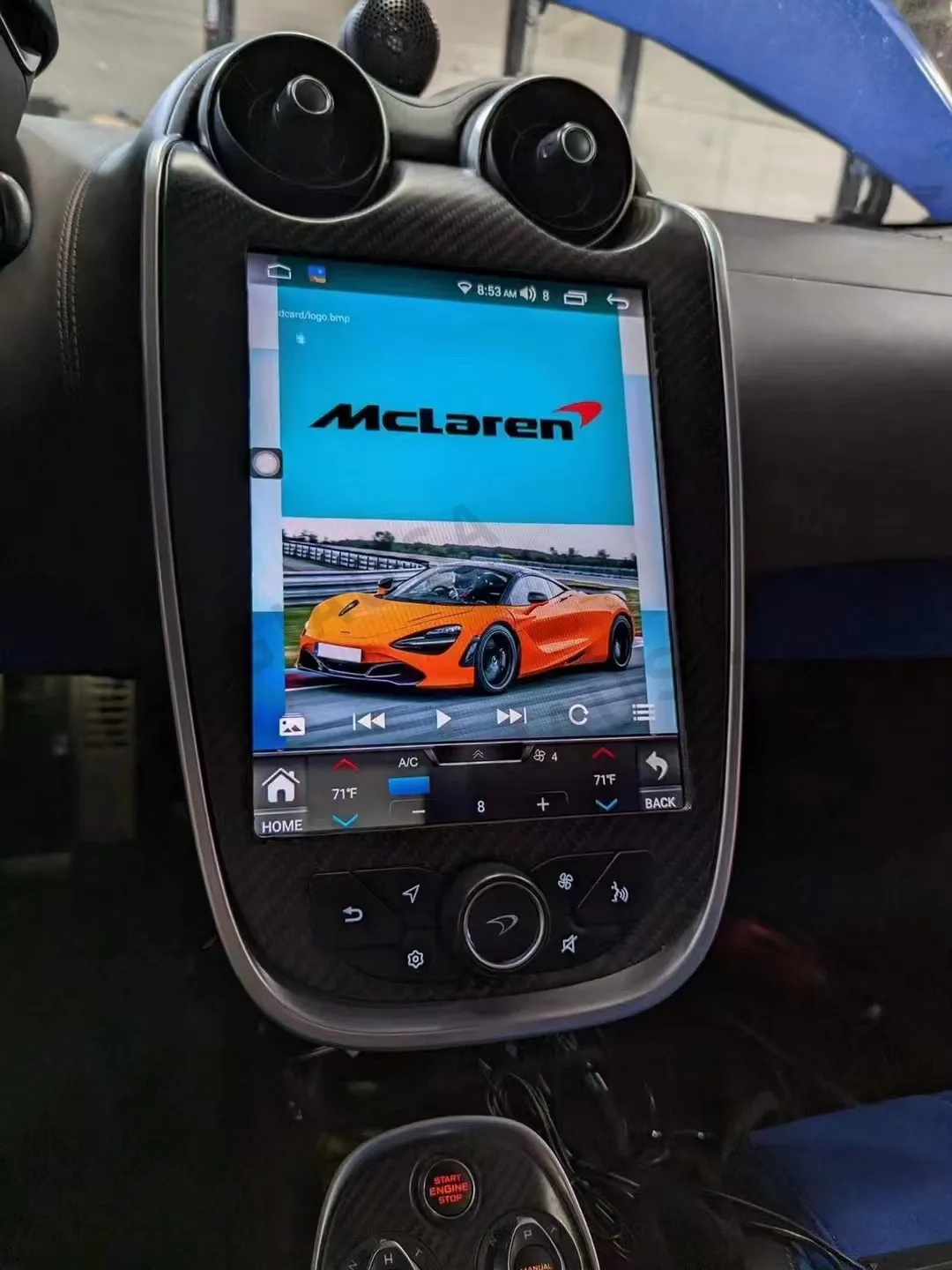 

9,7 ''углеродное волокно Android13 радио для Mclaren GT/570/540C/600LT экран авто стерео автомобиль GPS навигация Carplay мультимедийный плеер