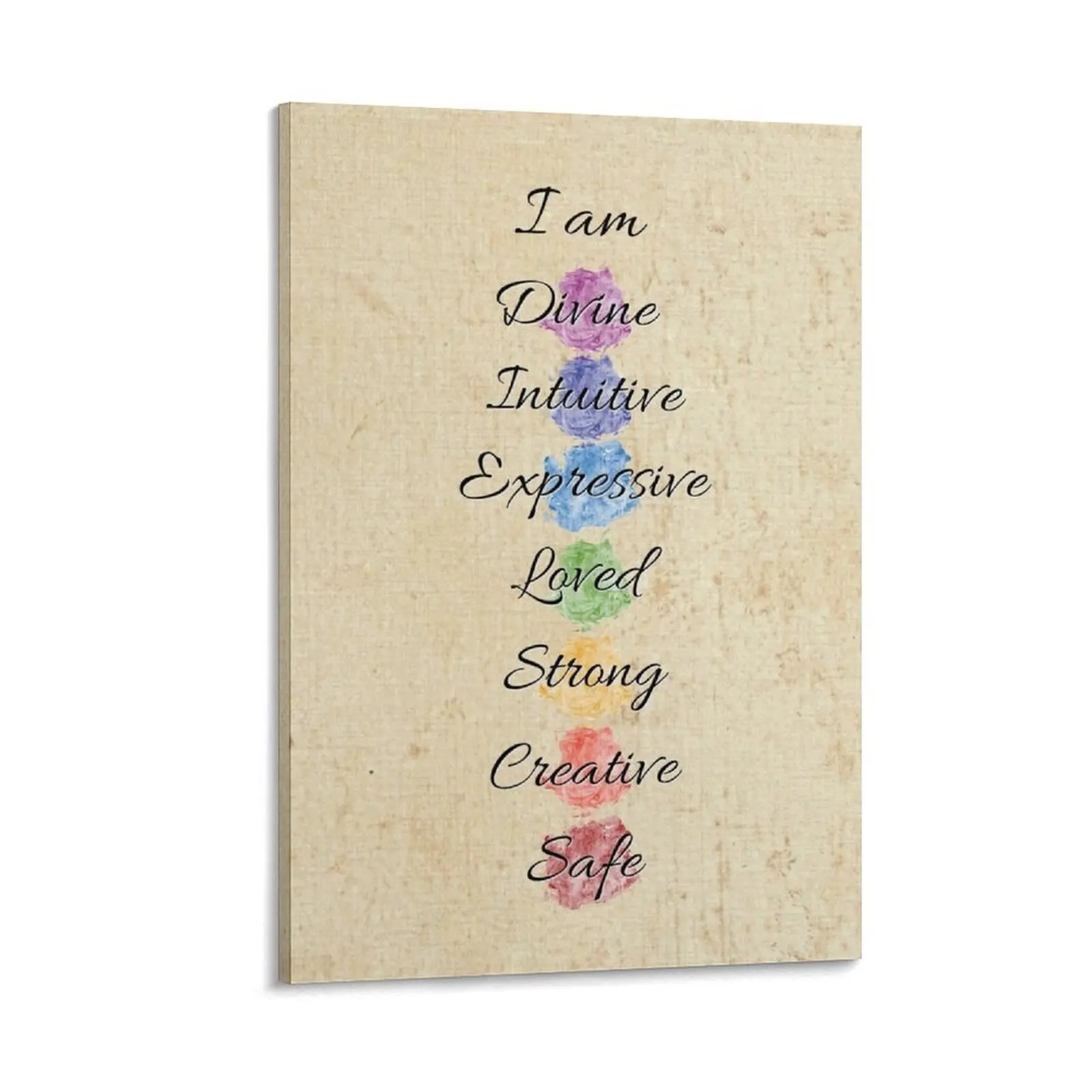 

Color Chakra Energy Affirmation Canvas Painting Decoration wall Wall decoration poster Paintings on canvas for living room