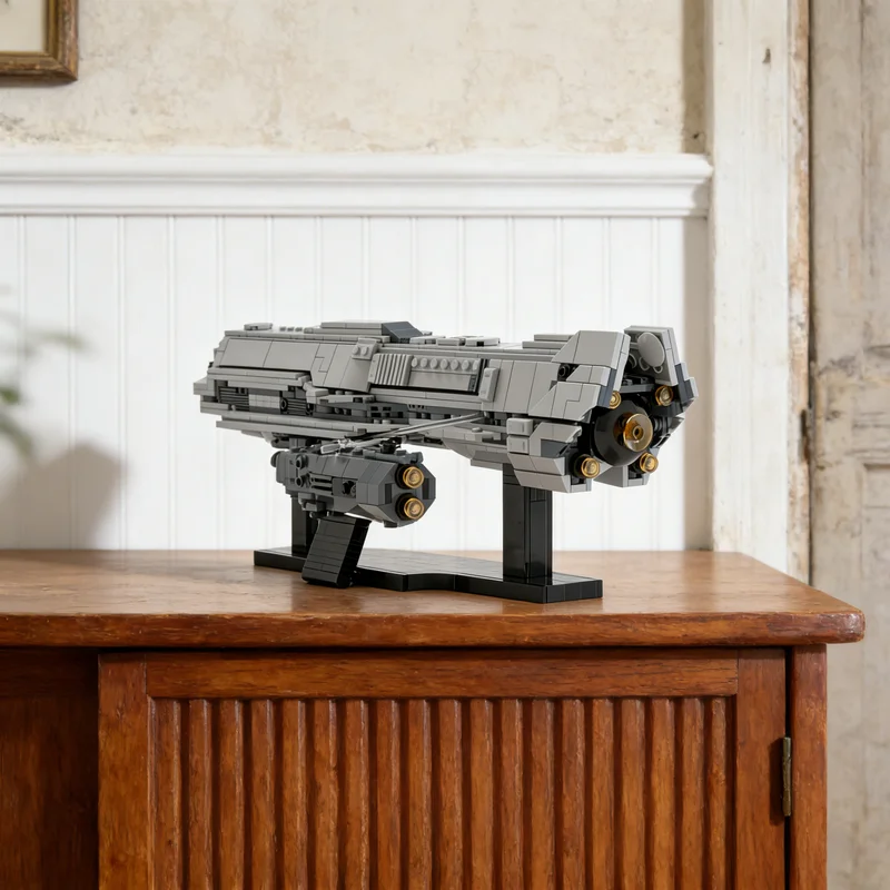 

1022pcs MOC UNSC Trafalgar Space Model Building Blocks DIY Gift Creative Collectible Display Decor Premium Adult Kids Desk Home