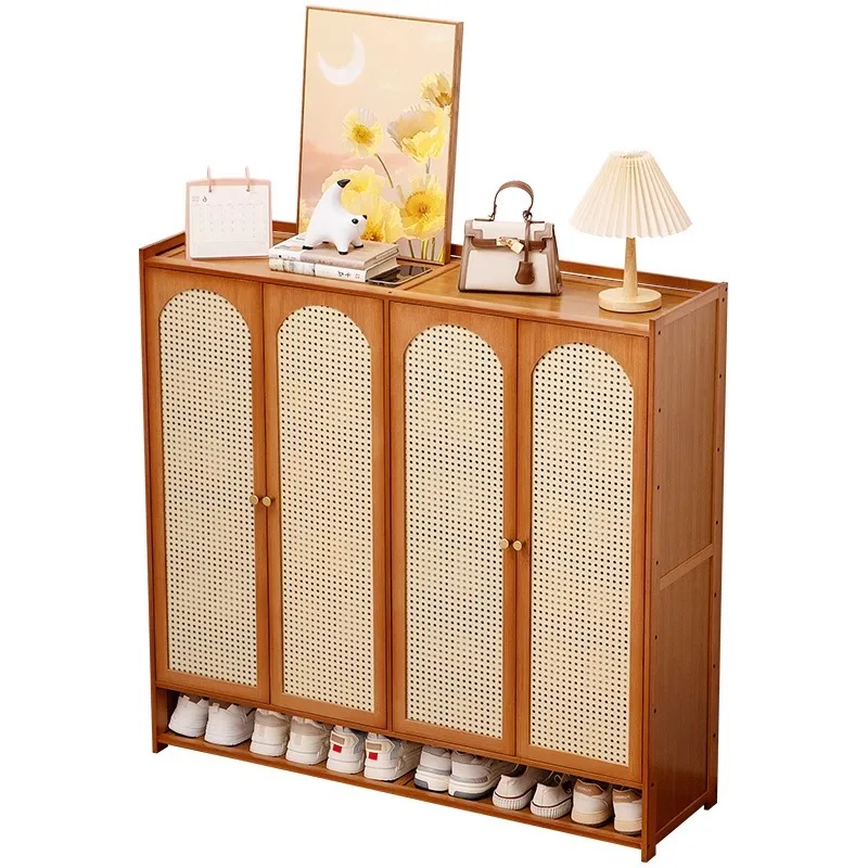 

Shoe cabinet Wooden dormitory covers an area of small, multi-layer dust-proof entry shoe rack at the door