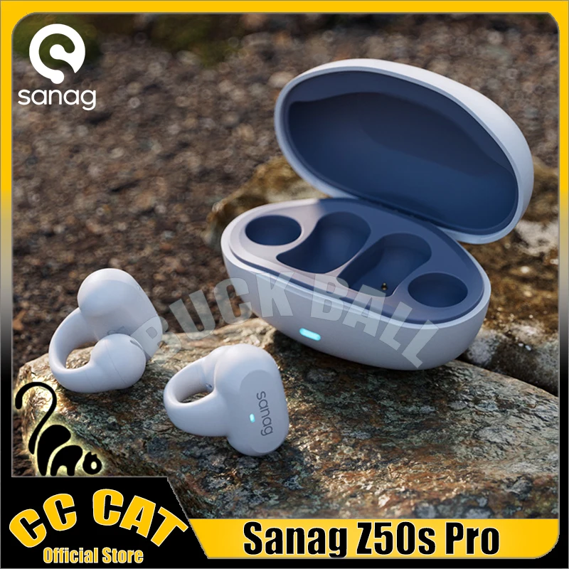 Sanag Z50s Pro Max 이어폰, Z50s AI Max 이어 클립, 무선 블루투스 헤드폰, 저지연 지능형 소음 감소 이어폰 