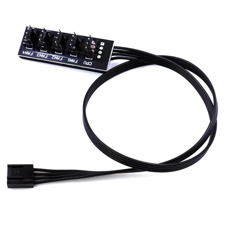 5 4-pins Molex PWM CPU Cooler / Case / Chasis Cooling Fan Power Cable 4Pin Hub Splitter Adapter