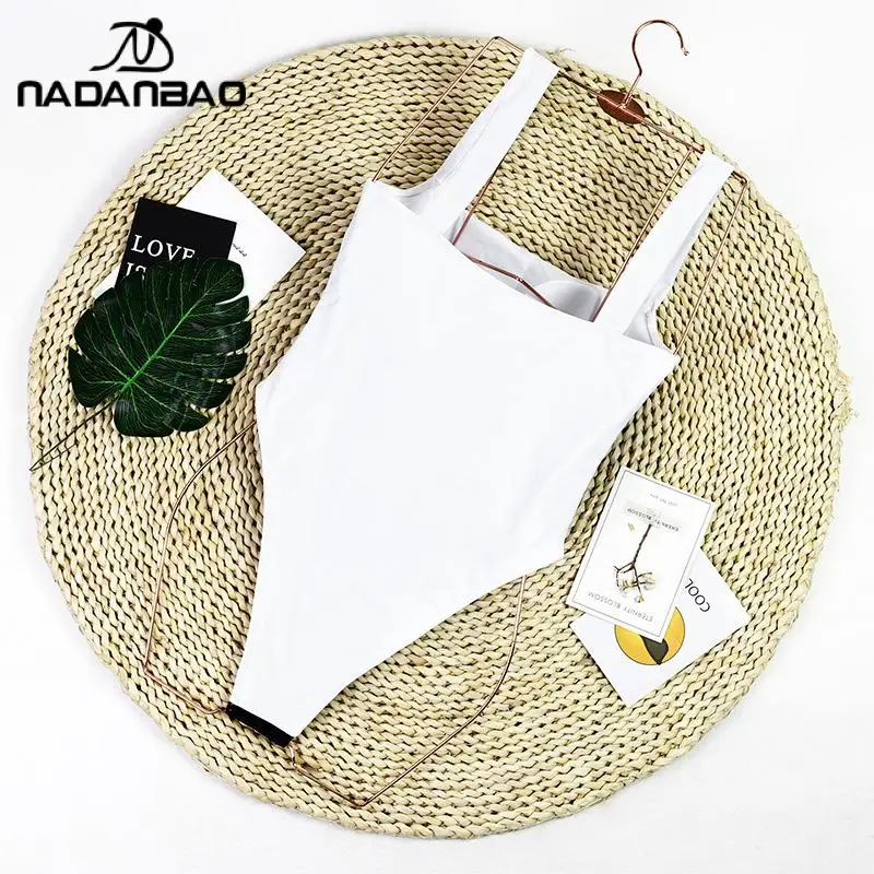 Nadanbao Sexy Fashion Bikini One Piece Swimsuit High Waist  Beach Casual Style Swimsuit Pool Bikini Summer Women's Clothing