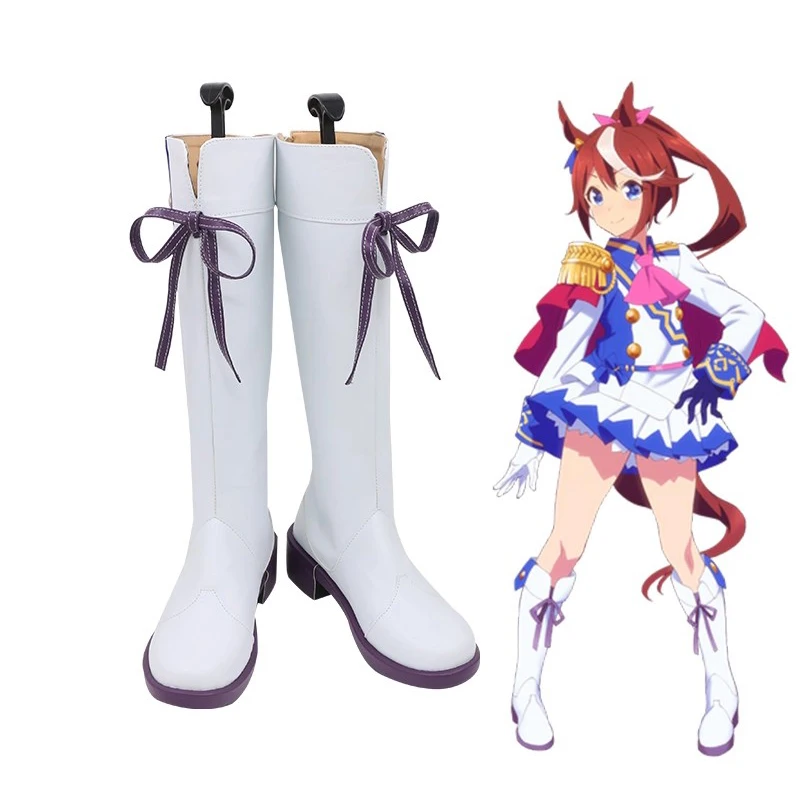 Buty do cosplayu Pretty Derby Tokai Teio, botki Tōkai Teiō na Halloween, dla dorosłych kobiet i mężczyzn, rekwizyty do kostiumu, akcesoria.