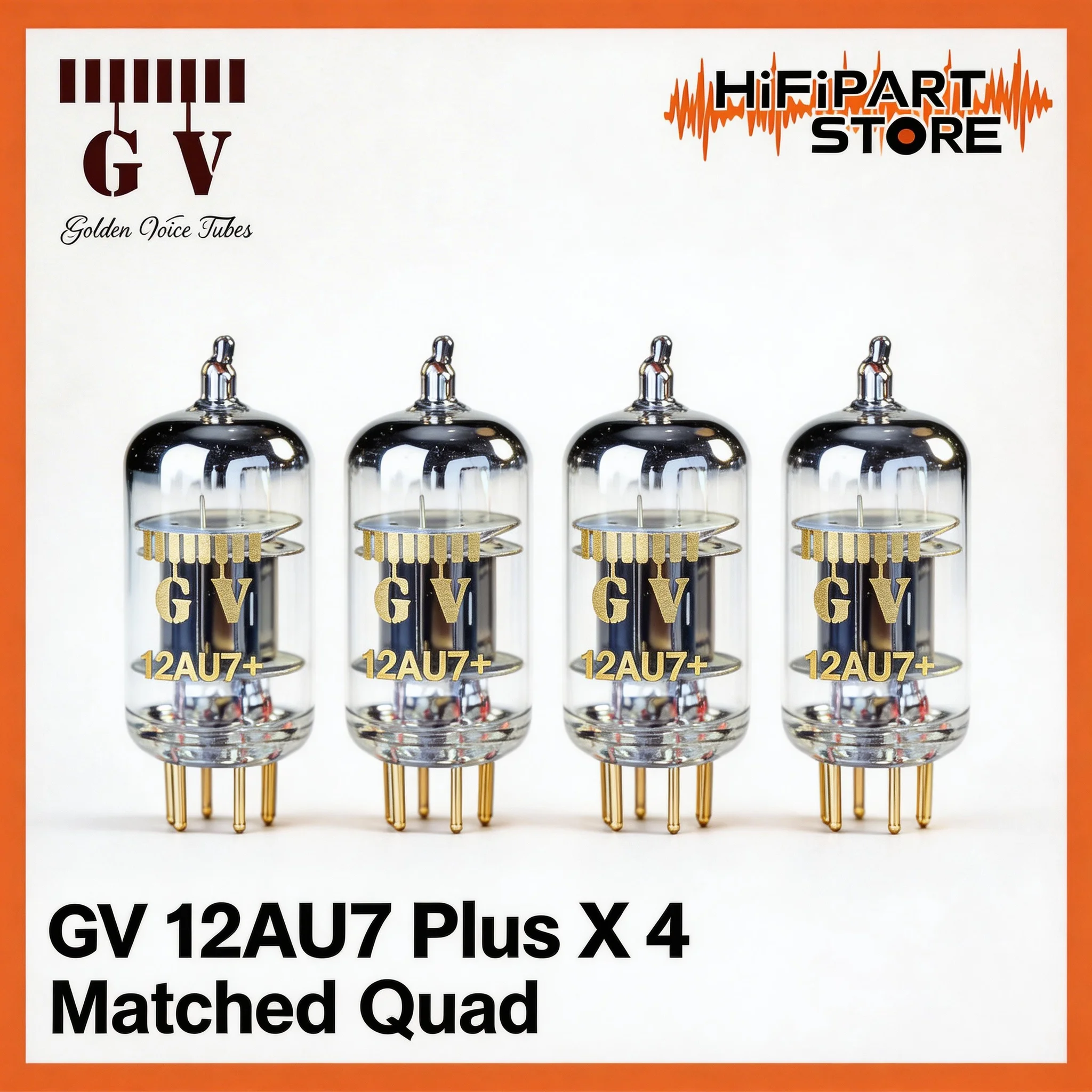 

GV 12AU7+ Tube High Gain Low Noise Premium Grade Precise Matched Replace 12AU7 ECC82 12AUT-T For Preamplifier Guitar Amp