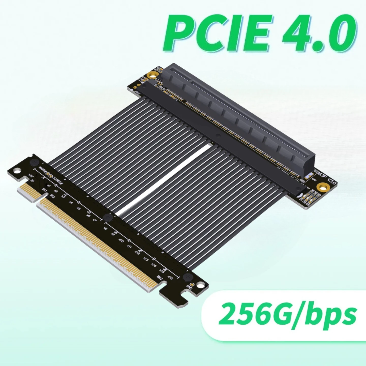 

Удлинительный кабель PCI-E 4.0 Видеокарты PCIe 4.0 x16 Gen4 256 Гбит/с 90 ° Удлинительный кабель графического процессора RTX4090 RX7900xtx для корпуса ATX