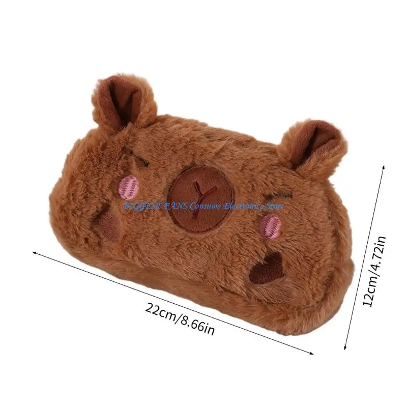 Plsuh Capybara Pencil Case Big Capacity Light Weight Pen