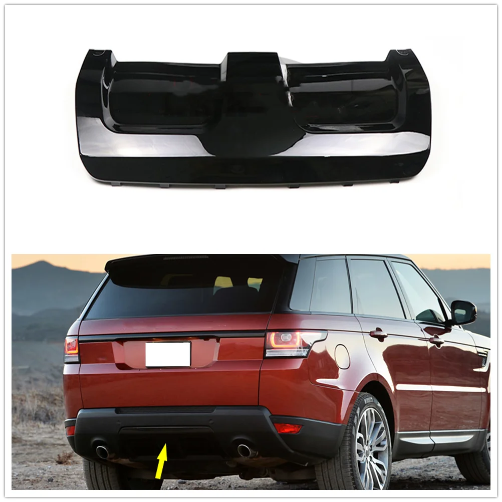 

For Land Rover Range Rover Sport 2014-2017 L494 LR045174 Gloss Black Rear Bumper Diffuser Lip Skid Plate Trailer Cover Spoiler