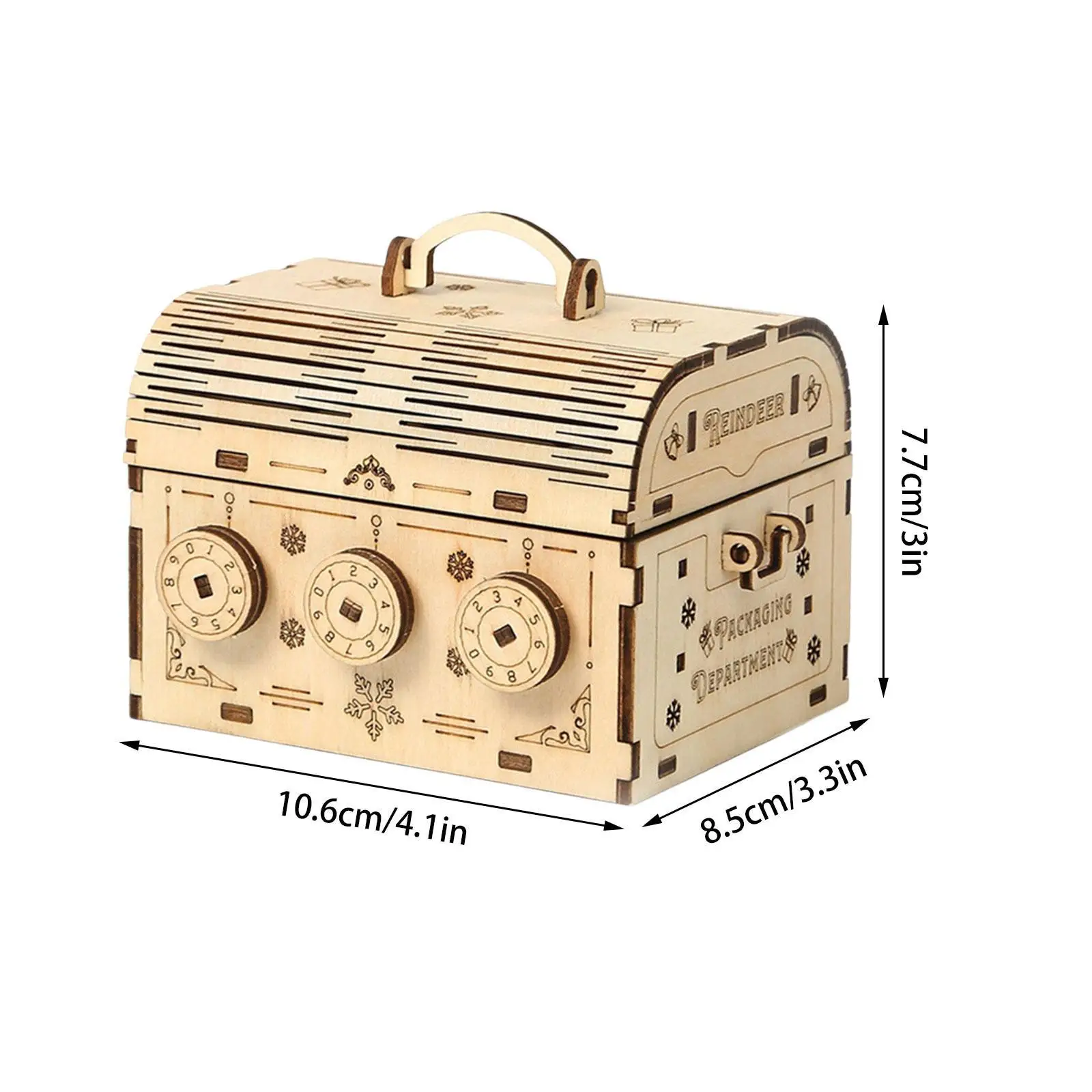 3D Holzpuzzle Passwort Truhe Box Sparschwein Ornament Holz 3D Modellbausätze für