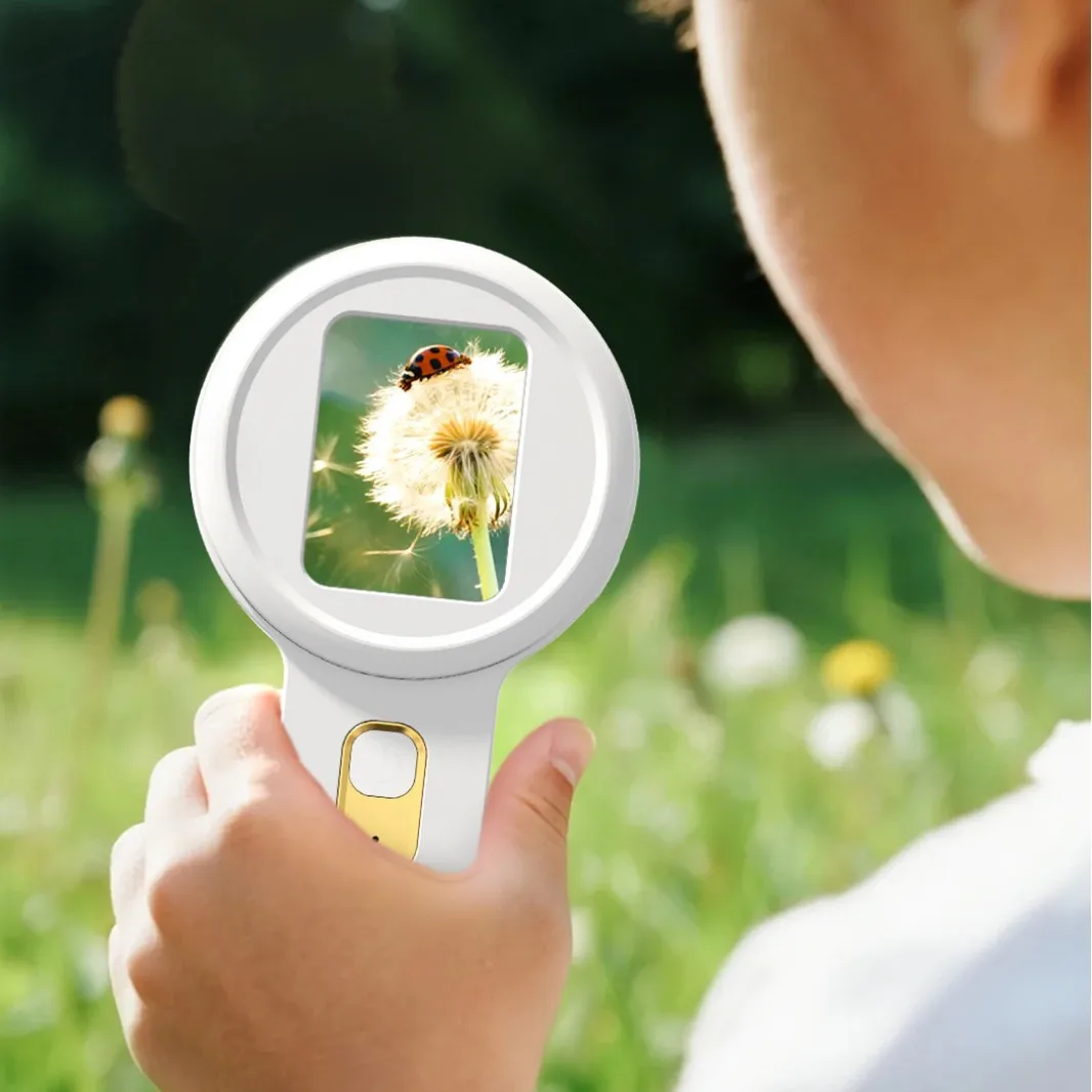 New V19 Handheld Microscope Ultra HD Industrial Magnifier Children's Toys Primary School Students Science Experiment Tools