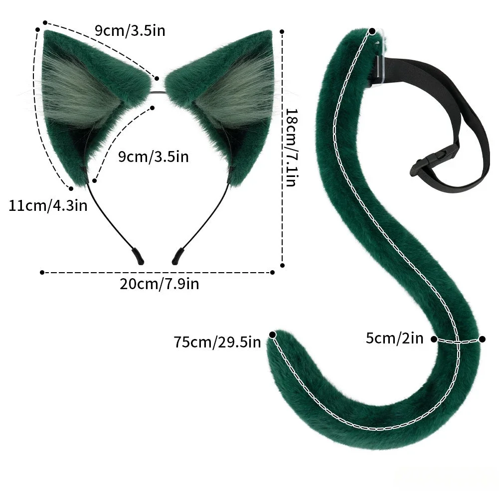 AUF LAGER Maomao Cosplay Perücke Ohren Schwanz Anime The Apothecary Diaries Cosplay Pelzige Katze Elektrische Verstellbare Ohren