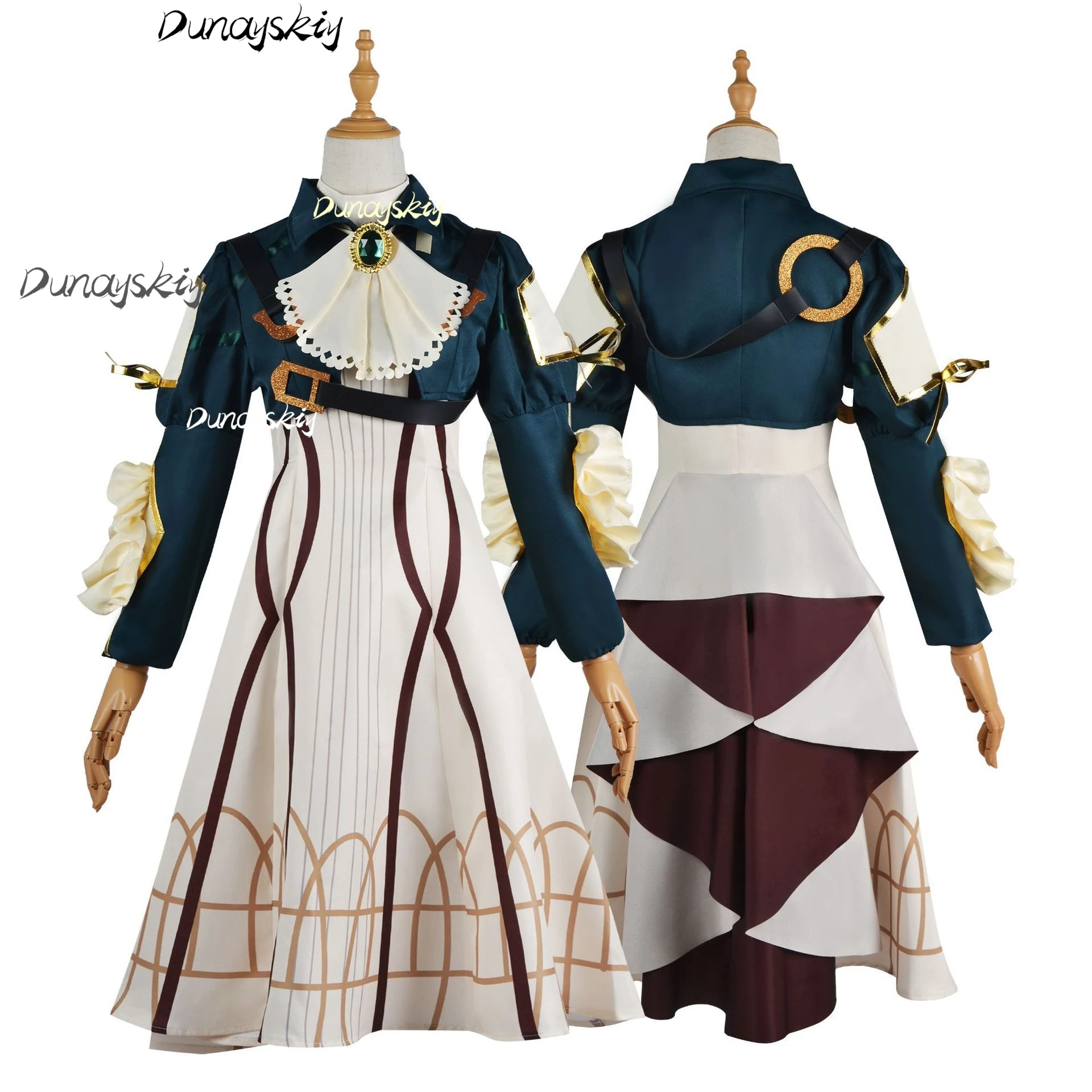 Violet Evergarden-Disfraz de Cosplay, peluca, zapatos, juegos completos, uniforme de Anime, trajes de fiesta de Halloween para mujer, ropa personalizada para niña