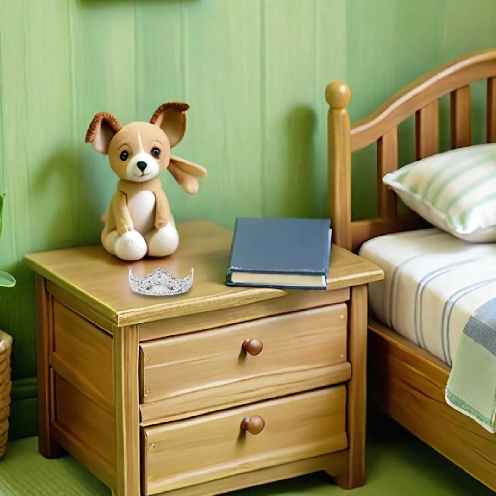 

80Pcs Elegant Miniature Crown Hair Adornments for Dollhouse Queens Dress Up Role Play Creative Storytelling Regal Mini Tiara