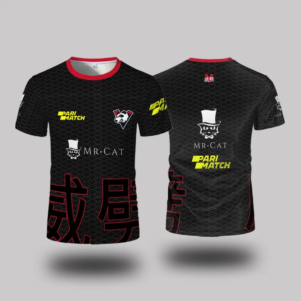 

Форма для киберспортивного клуба Virtus.Pro: летние спортивные дышащие футболки для мужчин и женщин, свободные повседневные модели с круглым вырезом