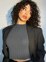 Lekker liquidación negro 16 pulgadas Afro rizado 100% pelucas de cabello humano para mujeres cabello Remy brasileño máquina completa hecha sin pegamento pelucas